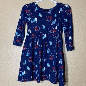 Picapino toddler winter theme long sleeve dress‎